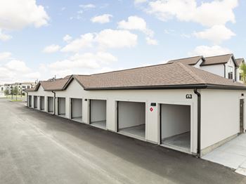 A row of garages  at The Hadley - North Port, FL Apartments, North Port 34287